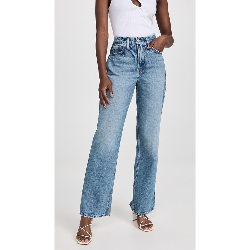 Good American Good 90s Jeans Women's 4/27 Medium Wash Relaxed Loose Fit